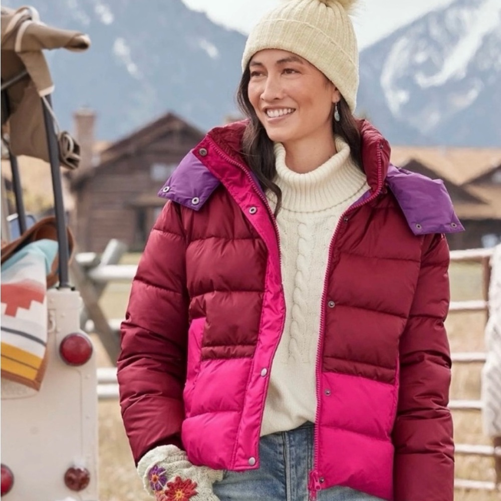 Sundance Red and Pink Puffer Jacket